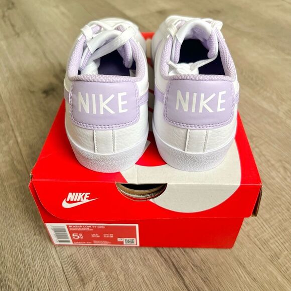 Nike Blazer Low 77 Sneaker - White/Lilac Purple - Size 5.5Y youth, 7 women’s - Picture 4 of 8